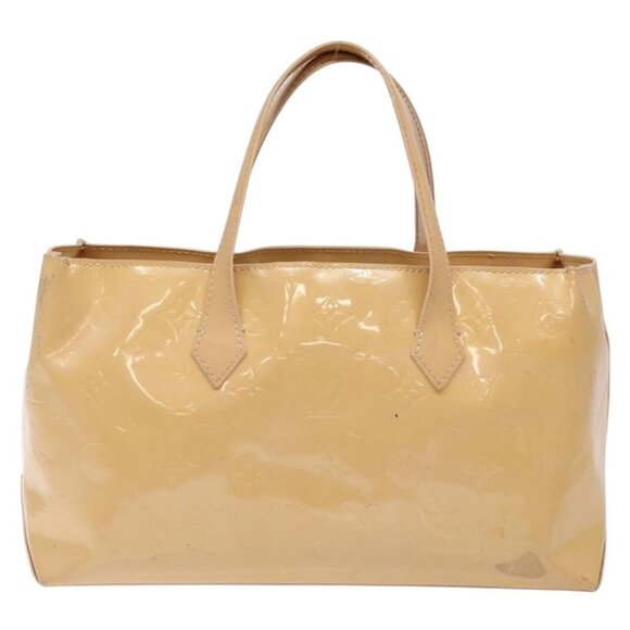 LOUIS VUITTON Vernis Wilshire PM Hand Bag Rose Flow Lantern Auth - Picture 3 of 16